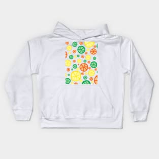 Fun Fruity Cirtus Pattern Kids Hoodie